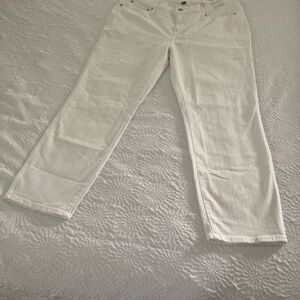 J. Crew White Straight Leg Jeans Lightweight Denim